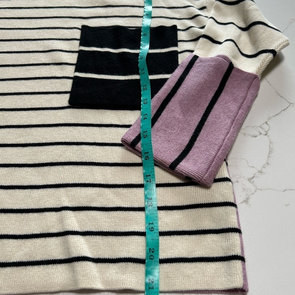 Anthropologie Colorblock Striped Sweater Size MP - Picture 6 of 7